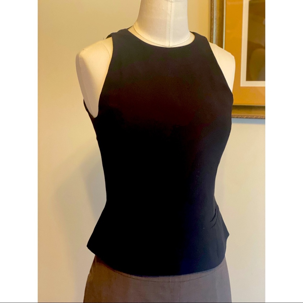Vintage Ralph Lauren Purple Label Blk petite Top sz2